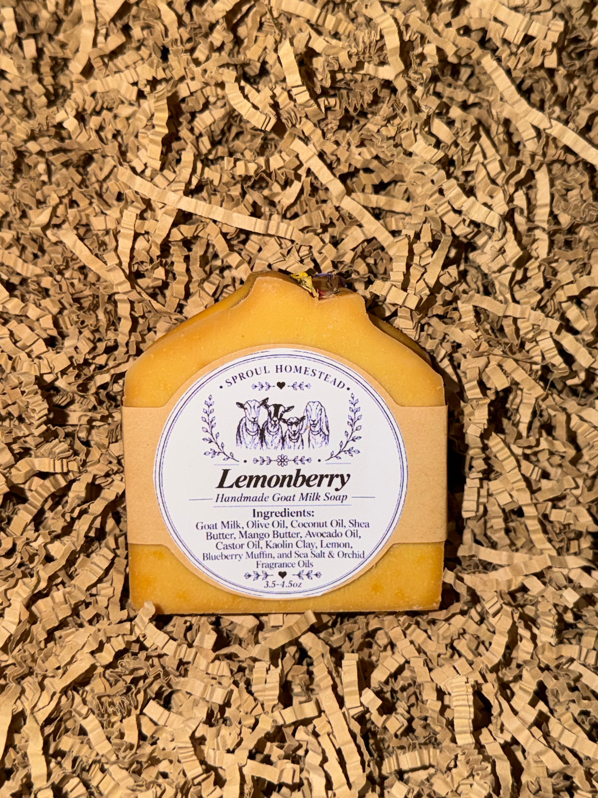 Lemonberry Goat Milk Soap Bar