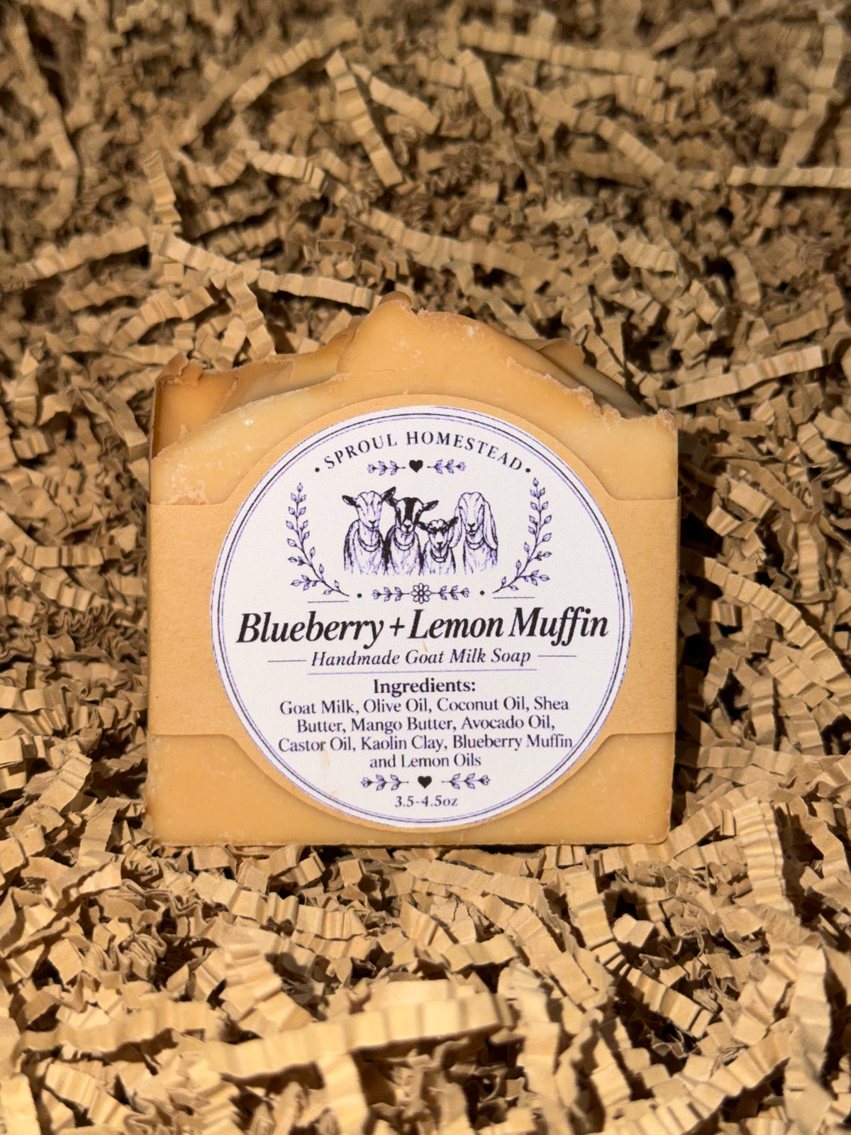 Blueberry + Lemon Muffin Goat Milk Soap